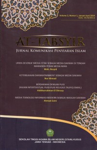 At-Tabsyir : Jurnal Komunikasi Penyiaran Islam