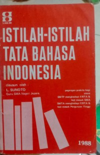 Istilah-Istilah Tata Bahasa Indonesia