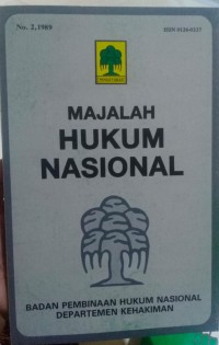 Majalah Hukum Nasional : Nomor 1 Tahun 1995