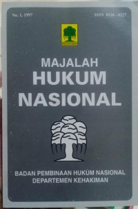 Majalah Hukum Nasional : Nomor 1 Tahun 1997