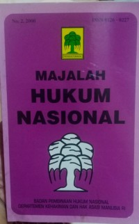 Majalah Hukum Nasional : Nomor 2 Tahun 2000