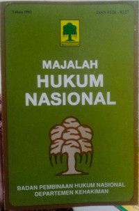 Majalah Hukum Nasional : Tahun 1993